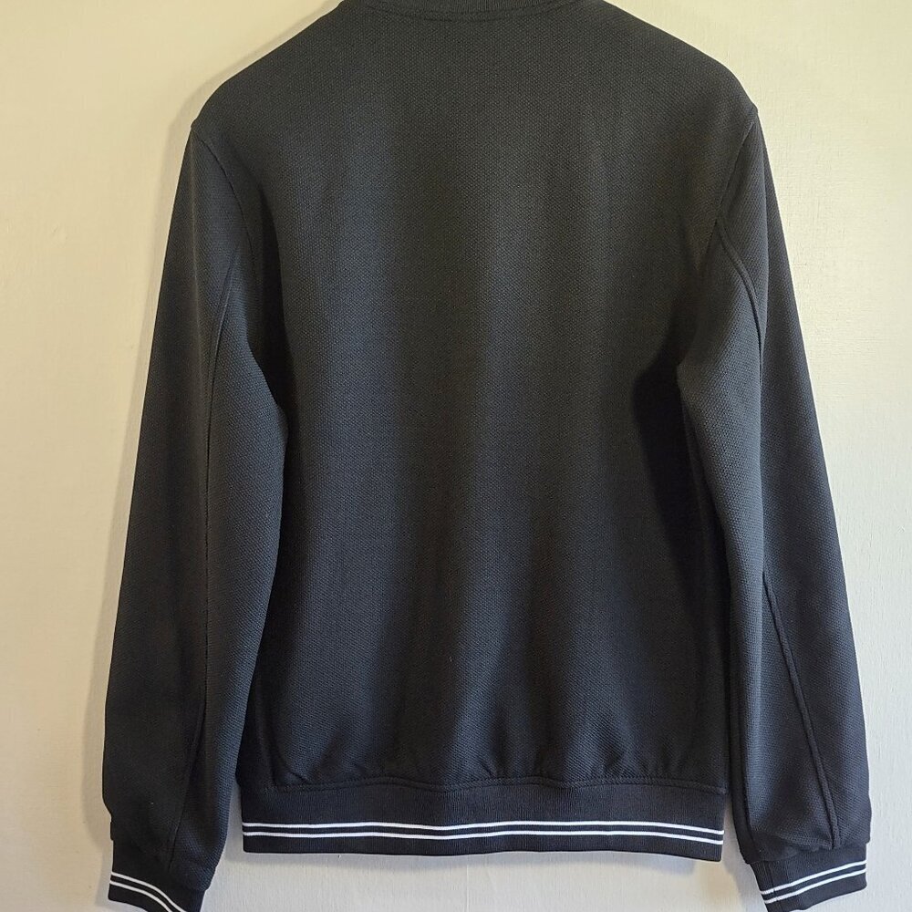 Petrol Denim Black Bomber Jacket Men's Medium Retro Gas & Oil Full Zip Pockets - Picture 5 of 14
